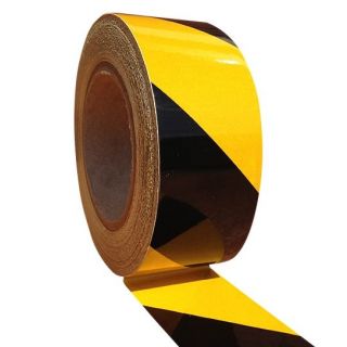 NovaFlect 7 Black & Yellow Reflective Tape 100mm | SafetyBuyer.com