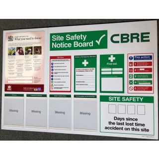 Construction Site Safety Information Notice Board Safetybuyer Com