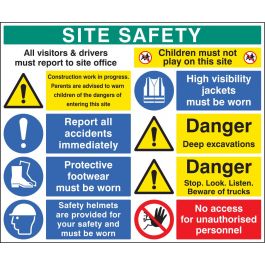 Nanoceramicprotect Com Business Office Industrial Other Public Safety Equipment Building Site Signage Caution Site Entrance Sign Board 5mm Plastic Board