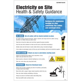 Electricity on Site Poster | SafetyBuyer.com
