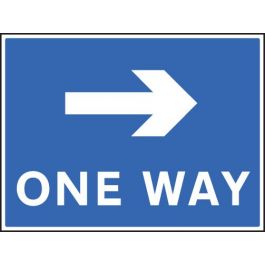 One way signs arrow right | Rigid Plastic | 400x300mm | SafetyBuyer.com
