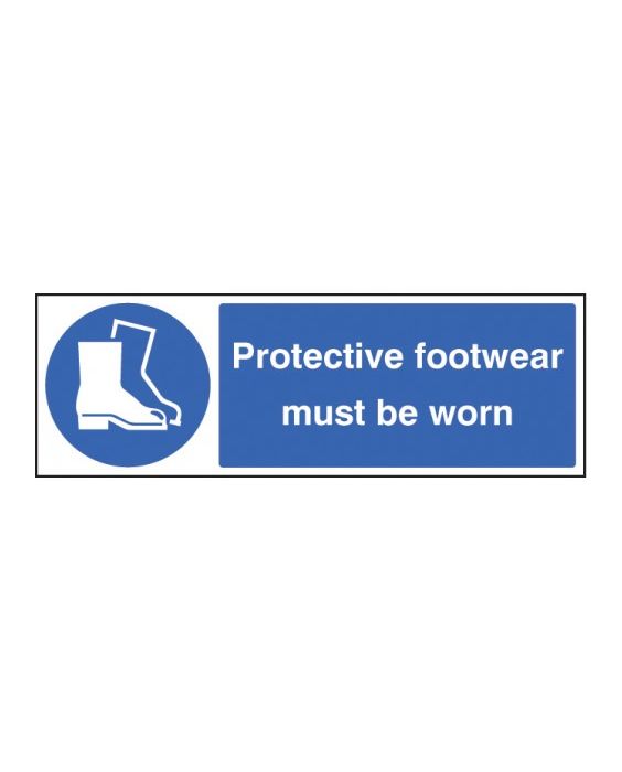 PROTECTIVE FOOTWEAR SIGNS & STICKERS LARGE SIZES THICK MATERIALS! MPPE35 