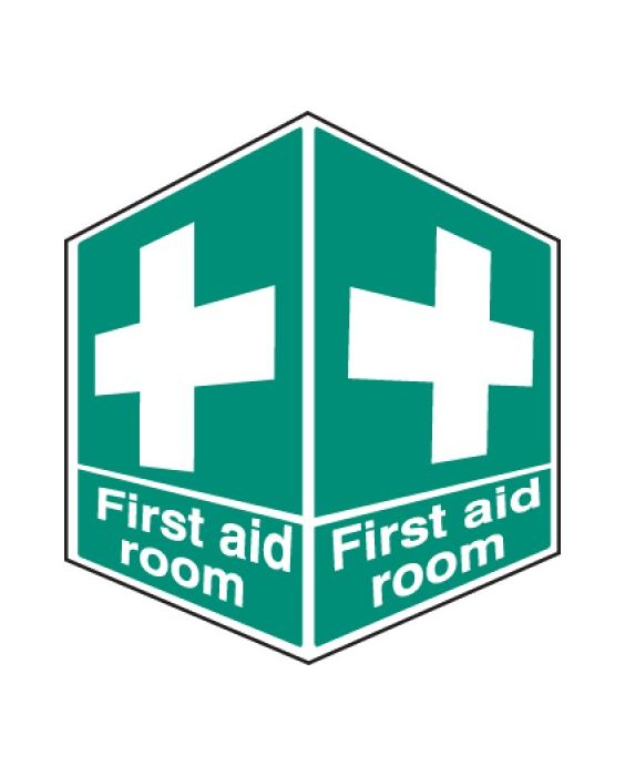 First Aid Emergency Safety First Aid Room Sign 1mm Rigid Plastic 